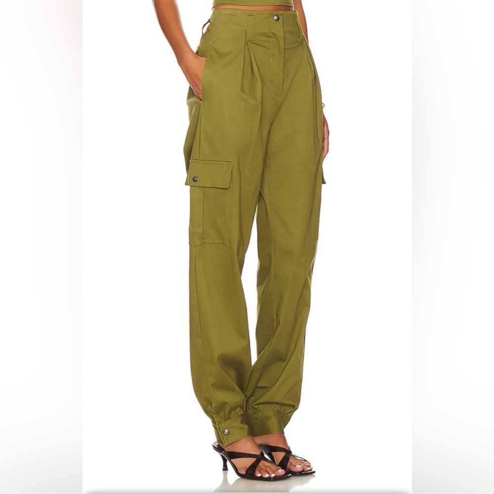 REVOLVE LITA by Ciara Relaxed Paperbag Cargo Trouser in Avocado ~ NWT ~ $298